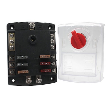 Littelfuse Fuse Block St Ato 6-Way W/Ground Bus 880027-BP